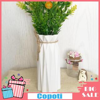 【COD】Copoti.ph:Origami Plastic Vase White Imitation Ceramic Flowerpot Flower Basket