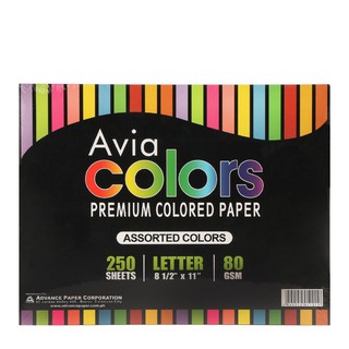 COLORED PAPER (ASSORTED COLORS) - Short (8 1/2" x 11") 80 gsm