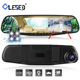 ┇◘✽4.3 Inch Rear View Mirror Driving Recorder Full HD Screen Car DVR 1080P Resolution Dual Camera Re
