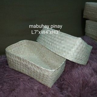 [Mabuhay] 7x4x3in BURI BOX / TAMPIPI (NATIVE BOX)