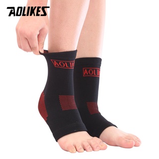 AOLIKES 1Pair Compression Elastic Ankle Support Basketball Sports Ankle Protector Breathable
