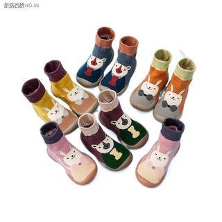 ₪☄✳AUTUMN Kids Shoe Socks For Toddler Socks Thick Winter Socks Non-slip Soft Rubber Bottom Floor Soc