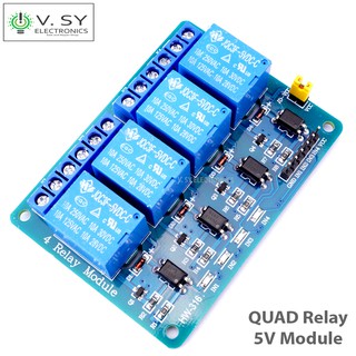 4 Channel Relay Quad Channel Relay with Optocoupler 4CH Relay 4-Way Relay Module 5V for Arduino Rasp