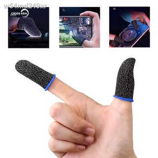◕☂☊Asseenontv #1 Pair (2pcs) Gamers Sweatproof Gloves Mobile Finger Sleeve Touchscreen Game Contr