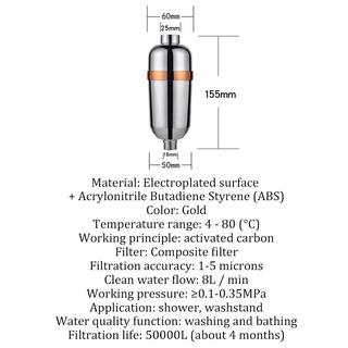 Home Water Purifier Bathroom Shower Filter Bathing Water Filter Purifier Kitchen Faucets Purifier (3)