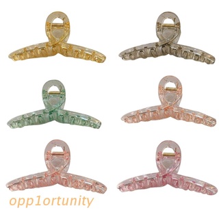 OPP1OR Hair Claw Resin Transparent Barrette French Design Hair Clips Fashion Props