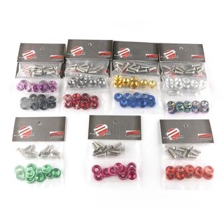 10pcs Universal M6 Car Modified Hex Fasteners Fender Washer Bumper Engine Concave Screws Car-styling Screw