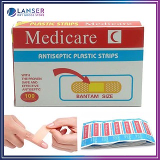 100 Pcs Medical Plaster Strips Adhesive Antiseptic Bandage Band Aid First Aid Kit