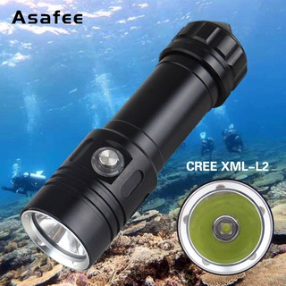 Asafee AF05D XM-L2 LED Flashlight torch underwater 50m diving flashlight lamp 4 file waterproof L2