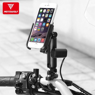 MOTOWOLF V3 CELLPHONE HOLDER for Motorcycle & bicycle ( Clamp & Mirror) 100% Original