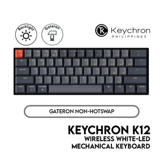 Keychron K12 Mechanical Keyboard (60% Layout, Wired/Bluetooth, White LED, Gateron)