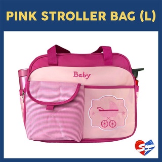 STAR BABY Pink Stroller Boy Girl Baby Diaper Nursery Nursing Bag Water Resistant (Large Size) SeMs