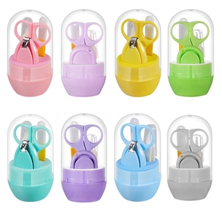 4Pcs Baby Skin Care Healthcare Set Infant Finger Trimmer Nail Clippers Storage Box for Travel