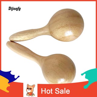 †Di 1Pc Wooden Orff Musical Percussion Instrument Children Maraca Rattle Tool Toys