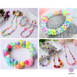 ✅COD❤✨ Children Amblyopia Candy Colors DIY Wear Beads for Bracelet Kids Toys Geometric Shape Persona (6)