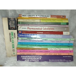 CEU PHARMACY & NURSING TEXTBOOKS NOTES COLLEGE 1ST-4TH YEAR SENIOR HIGH SECONDHAND/USED AND ON HAND