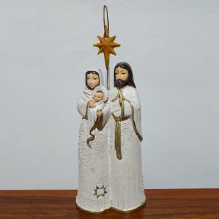 Holy Family Belen / Nativity Scene with Star (Hand-Painted Resin)