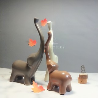 3Pcs Cute Ceramic Elephant Statue Home Decoration Wedding Gift (3)