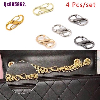 [H]4 Pcs Handbag Chain Change Length Hook Chain Length Adjustment Buckle Shorten