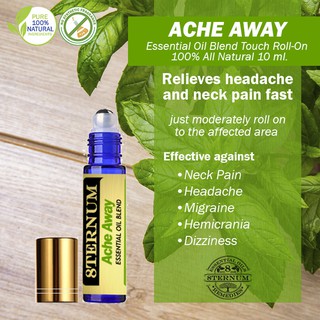 ✳️ ACHE AWAY Essential Oil BLEND, HIGH QUALITY RELIEF ROLL-ON FOR MIGRAINE, Body Pain...