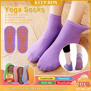 Cotton Yoga Socks Non-slip Skid Grips Pilates Fitness Exercise Floor Socks Breathable