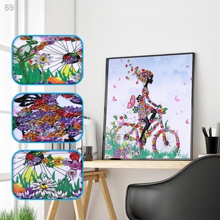 ◇┇5D DIY Special Shaped Diamond Painting Flowers Girl Cross Stitch Embroidery