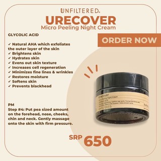 【spot goods】❃♚☂UNFILTERED URecover Micro Peeling Night Cream 30grams