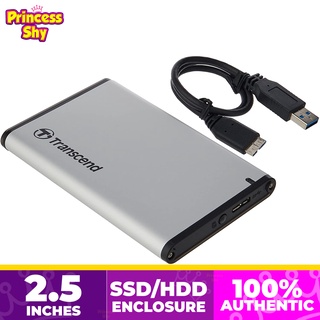 Transcend Storejet 25S3 USB 3.1 2.5" SSD HDD Enclosure Aluminum Case TS0GSJ25S3