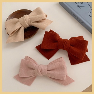 Korean Woolen Bow Hair Clips Hairpin Japanese Girl Hairpin Autumn and Winter New Large Ponytail Clip Net Red Hair Clips for Women Butterfly Hair Clips