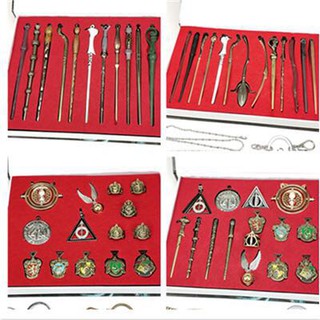 Harry Potter Magic Academy 11 Magic Wand Necklace Boxed Set