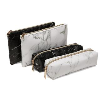 Marble Pattern PU Large Capacityl Pencil Cases Stationery (1)