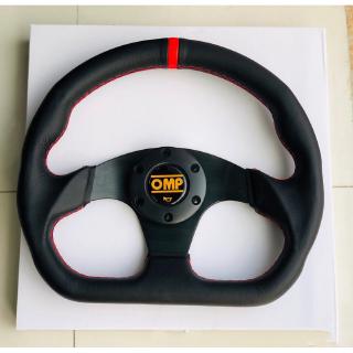 OMP Universal 13 inch PVC Car Racing Steering Wheels Drifting Sport Steering Wheel D Shape