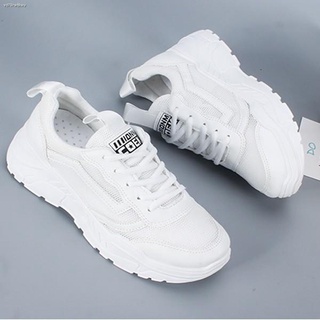 ▦♚Korea Fashion WOmen Thick bottom Rubber shoes Wedge White Shoes Casual Low Cut Sneakers