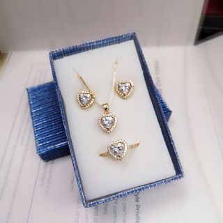 xuping rose gold hearts style 3 in 1 set
