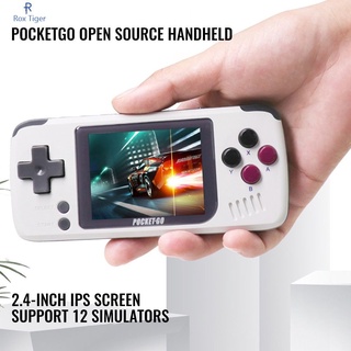 100% original V2 PocketGo Handheld Game Console 2.4inch Screen Retro Game player With 32G TF Card NES/GB/GBC/SNES/SMD PS1 Gaming Consoles Box Rox