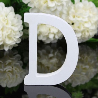 (COD)Wooden Letters White Alphabet Wedding Birthday Party Home Decorations， Size:Height:8cm (approx 3.15inches),Thickness : 1.2cm (approx 0.47inches) (7)
