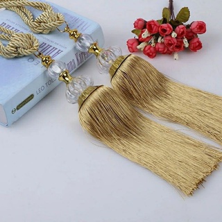 ✘❇window curtains✁✇Tie Back Curtain Window Tassel With Nylon Rope[1Pair]Squash Type Easy to Install (1)
