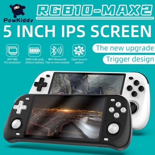 POWKIDDY New RGB10 MAX2 Retro Open Source System Handheld Game Consoles RK3326 5.0-Inch IPS Screen Wifi 3D Rocker Best Kids Gift (1)