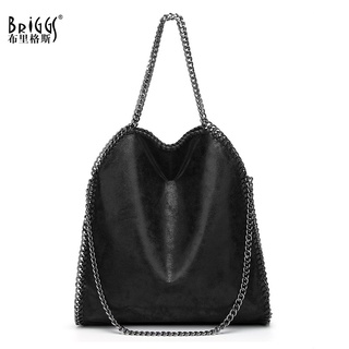 BRIGGS New 2021 Vintage Design Chains Women Handbag Simple Casual Ladies Shopping Shoulder Bag Large