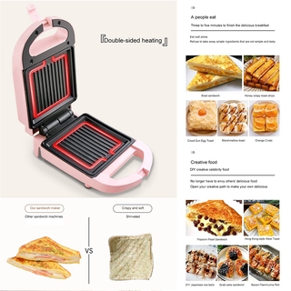 Portable Sandwich Maker Waffle Maker Multifunctional Household Light Food Maker Heating Toaster Pressure Toaster (8)