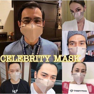 【Celebrity Mask】Copper Mask with Free Filters Excellent Quality AntiMicrobial Face Mask Colored Flip