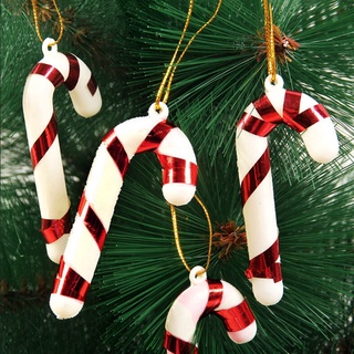 6pcs Mini Candy Cane Christmas Ornament for Christmas Tree Garland Home Decoration