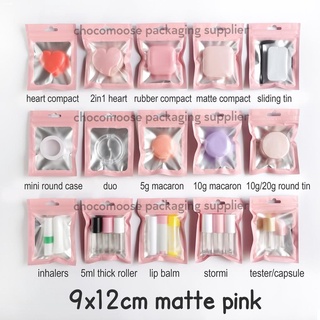 Carton Boxes❀☎❁Pink Matte Ziplock Pouch Bag Resealable Plastic Packaging