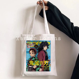 Demon Slayer Kimetsu no Yaiba Tote bag with Zipper Anime Tote design