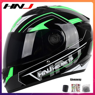 HNJ motor cycle full face helmet with horn motors visor open face helmets motorcycle COD
