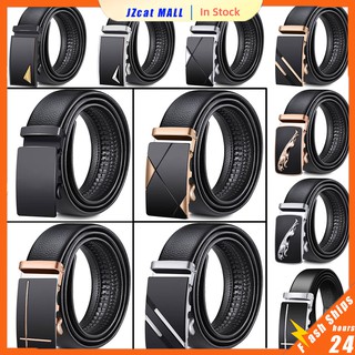 Men's Belt with Automatical Buckle Fashion Leather Belt for Jeans Pants