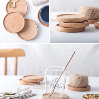 Wood Coaster Retro Insulation Cup Mug Mat Household Square Round Coaster For Kitchen Table Bowl Mat