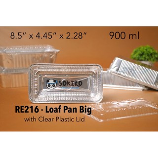 20pcs (8.5x4.5) Loaf Pan Big aluminum foil tray