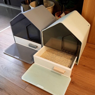 Fully Enclosed Cat Litter Box Oversized Cat Toilet Large Capacity Deodorization Pet Drawer Cats Tray (1)