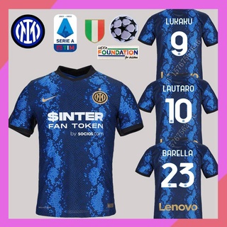 2021-22 Inter Milan Home jersey Size S-4XL Shirt football LUKAKU 9 LAUTARO 10 ALEKIS 7 SENSI 12 ERIKSEN 24